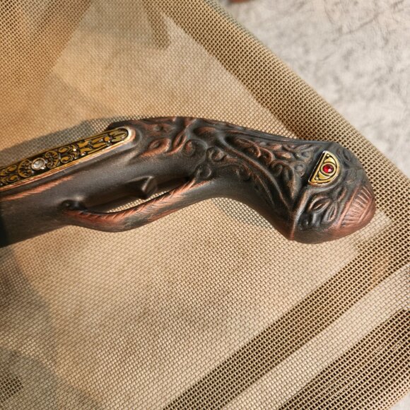 Rare Russian Pistol Decanter – Ornate Vintage Brandy Bottle, Statement Bar Cart - Picture 6 of 16